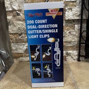Titan Pro 200 -Pack Commercial grade Dual-Direction Gutter / Shingle Light Clips